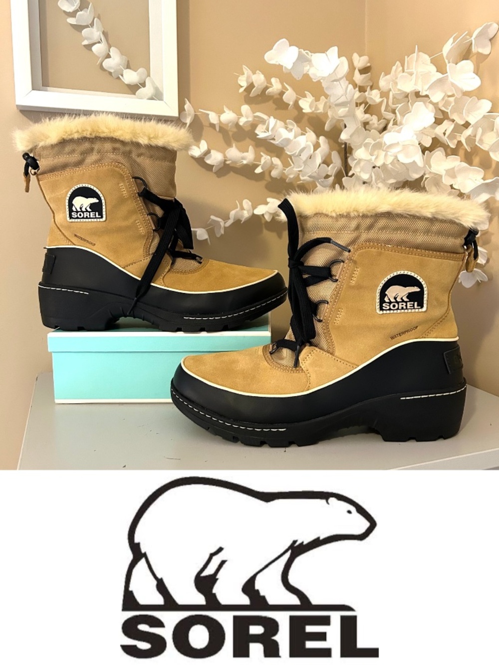 Like New! Sorel Tivoli III Waterproof Suede Winter Boot Mid Calf Size 9.5